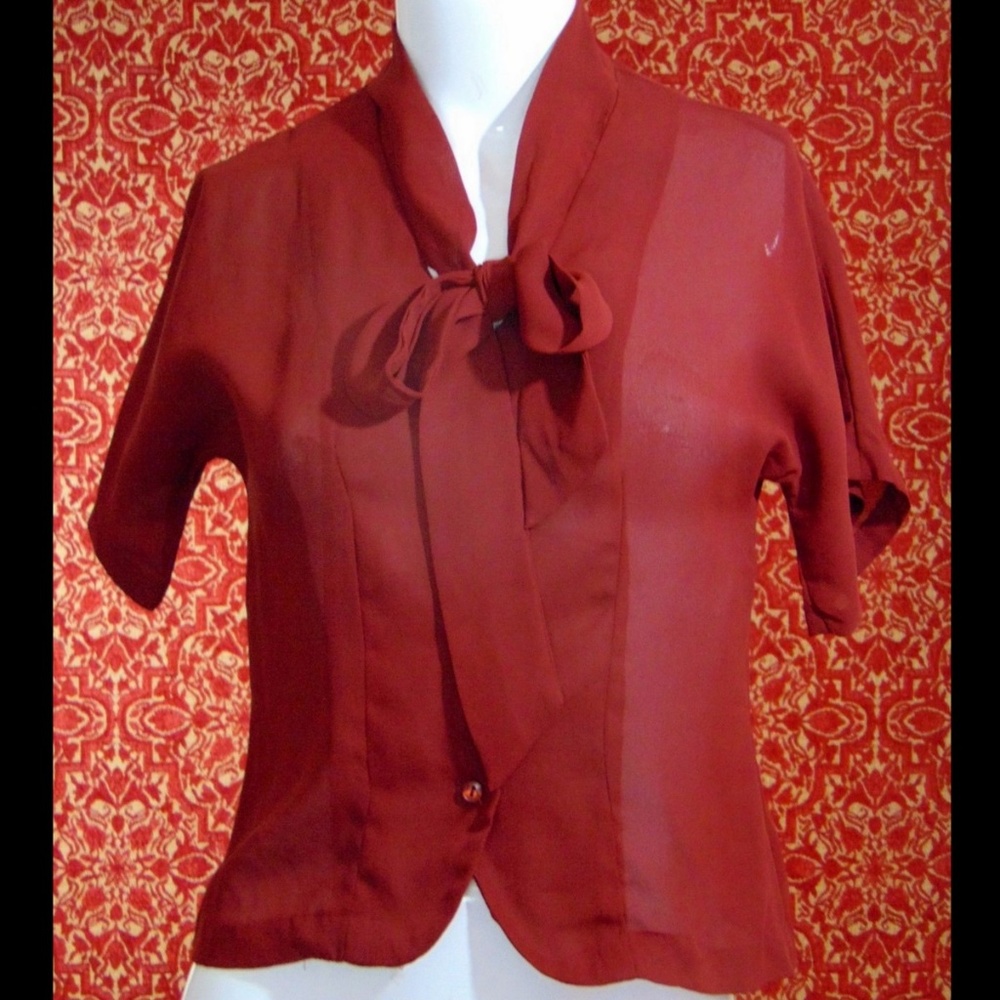 VINTAGE 80s doleman sleeve blouse S 🎃